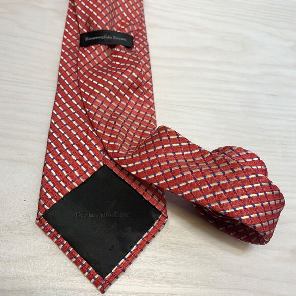 Ermenegildo Zegna Pink 100% Silk Neck Tie Pink Italy Mens - Picture 3 of 6